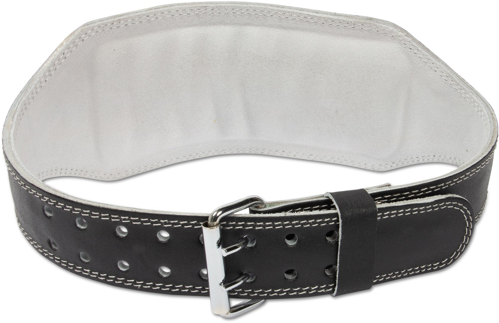 Gorilla Wear 6 Inch Padded Leather Lifting Belt - Black/Gold