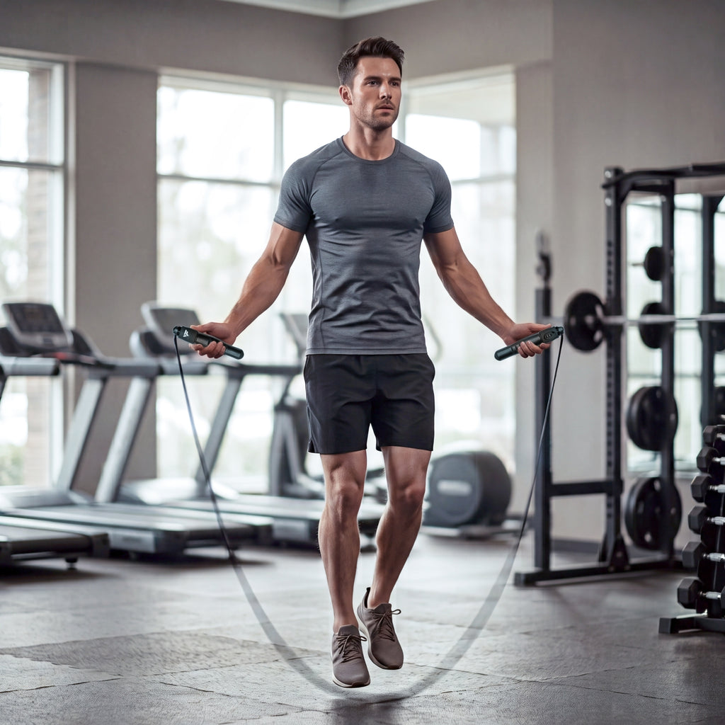VirtuFit Adjustable Jumprope With Counter - Black/Gray