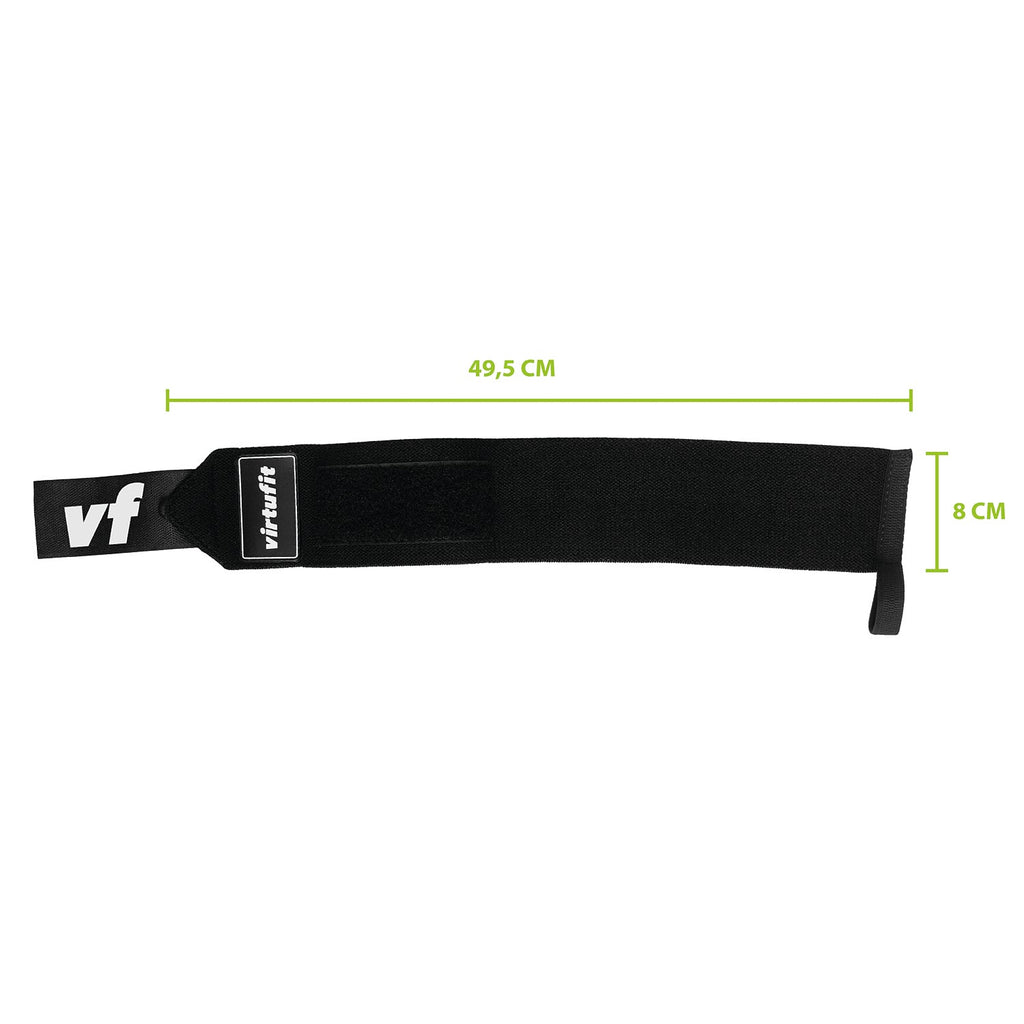 VirtuFit Elastic Wrist Wraps - Black