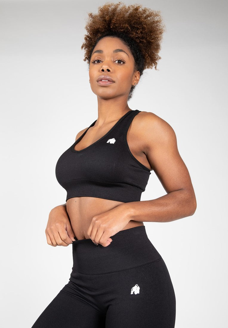 Neiro Seamless Sports Bra - Black