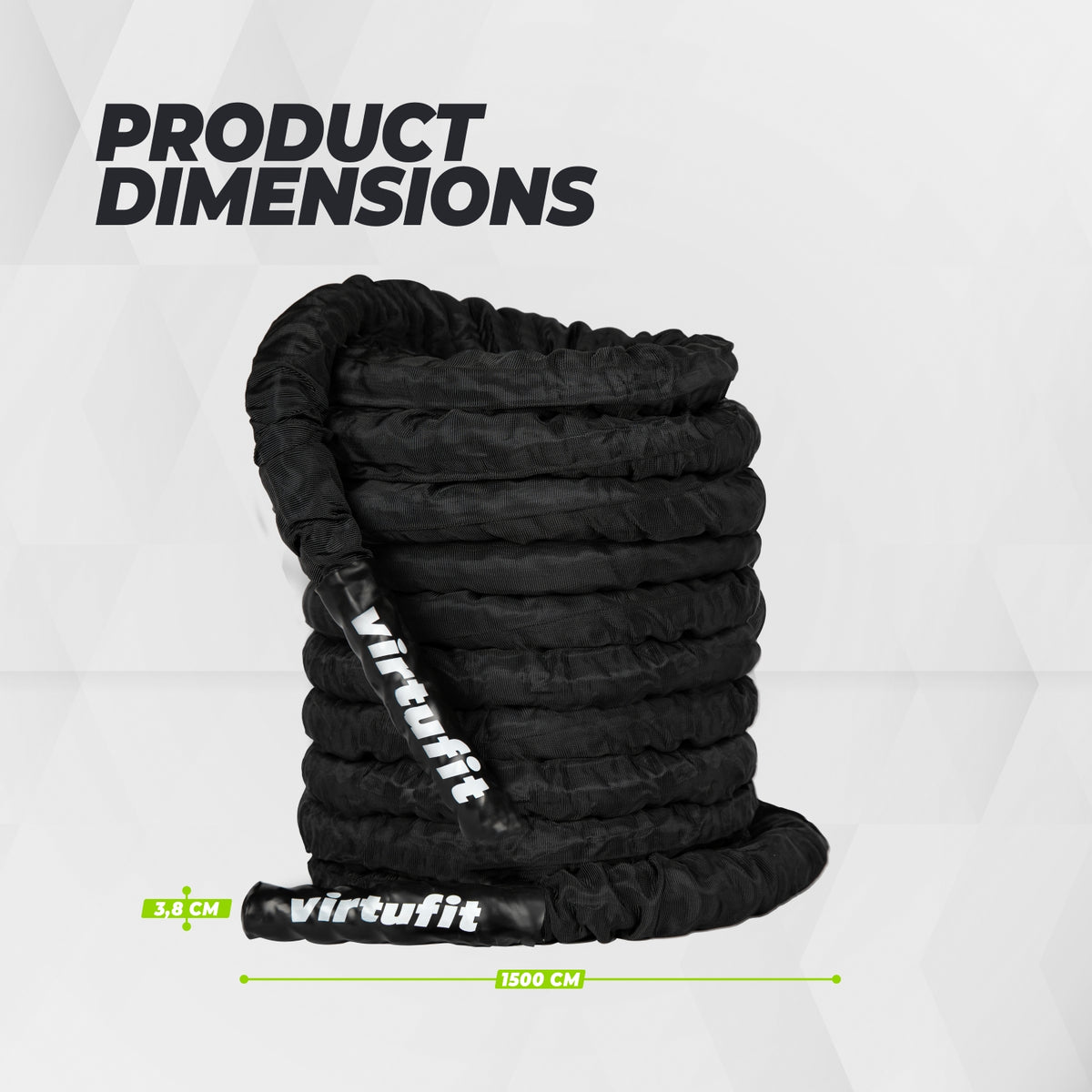 VirtuFit Battle Rope - Fitness Rope Pro - 15 m
