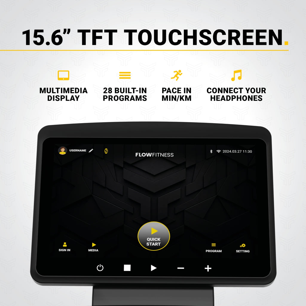 Flow Fitness DTM2500s - Treadmill - Touchscreen