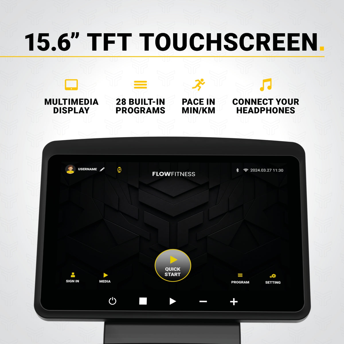 Flow Fitness DTM2500s - Treadmill - Touchscreen