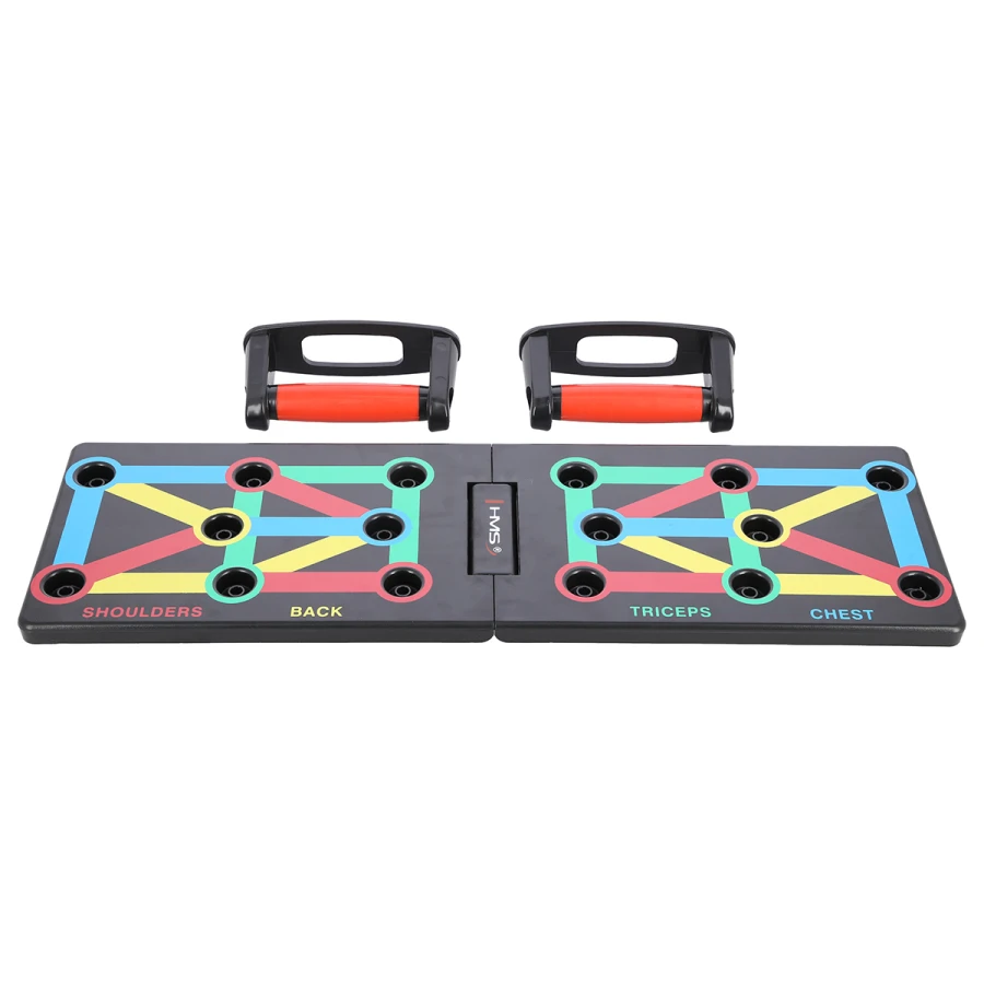 HMS 12-in-1 Push Up Board including Push-up Bars - Red