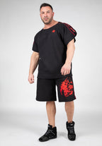 Buffalo Old School Workout Shorts - Black/Red