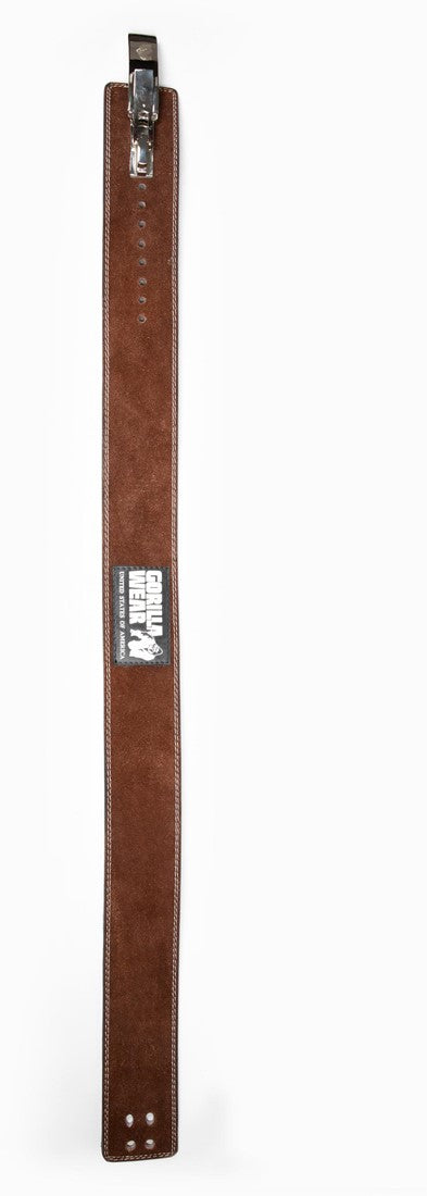 Gorilla Wear 4 Inch Leather Lever Belt - Brown