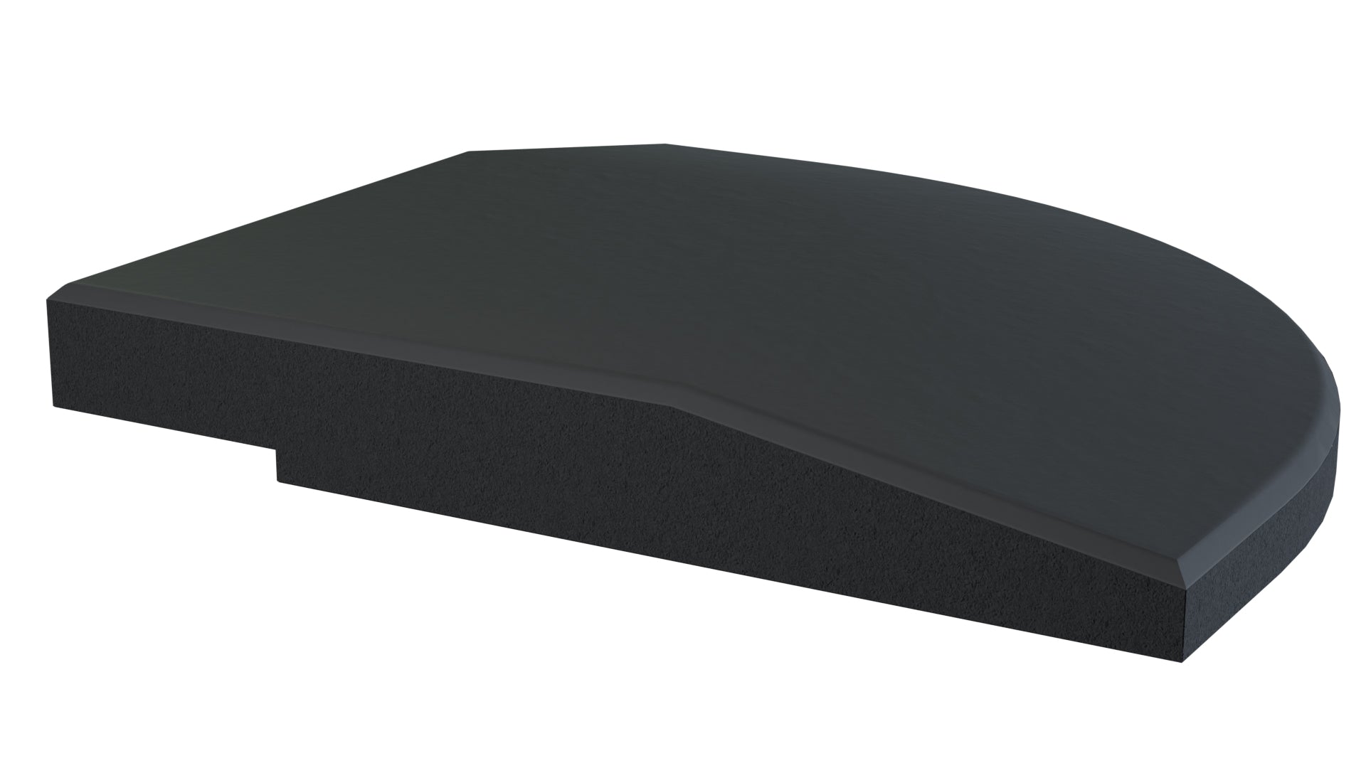Flow Fitness Corner Profile Rubber Tile With Waterproof SBR Layer - 20 x 20 x 2 cm
