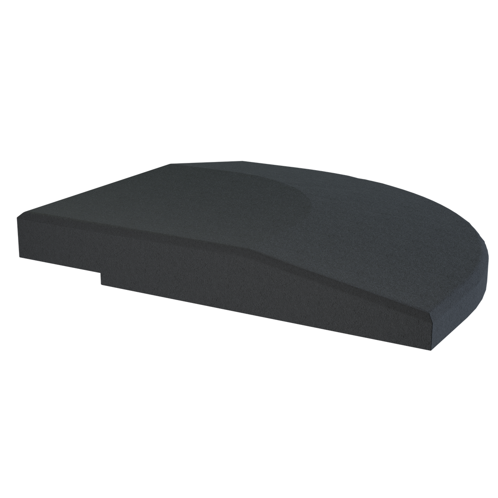 Flow Fitness Corner Profile Rubber Tile - 20 x 20 x 2 cm