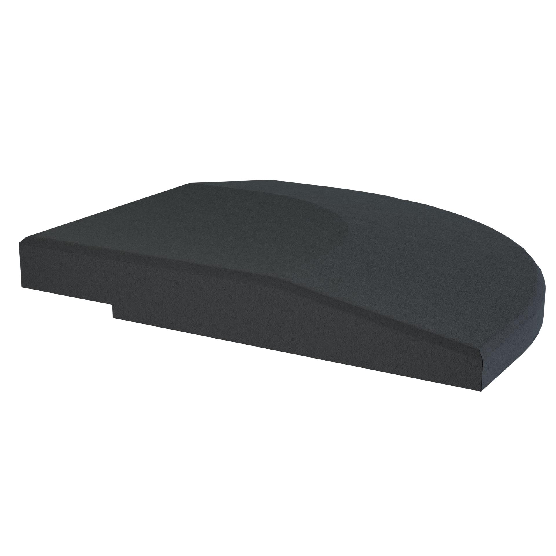 Flow Fitness Corner Profile Rubber Tile - 20 x 20 x 2 cm