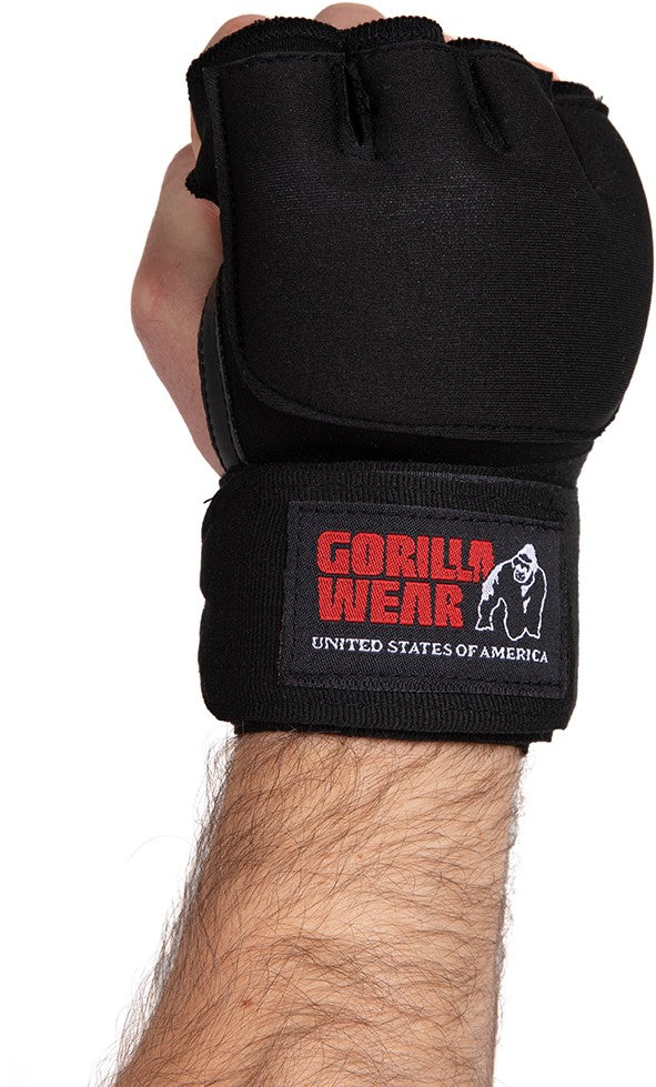 Gorilla Wear Gel Gloves with Cover - Black/White