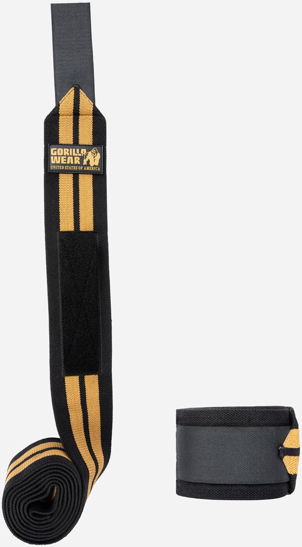 Gorilla Wear Knee Wraps - Black/Gold