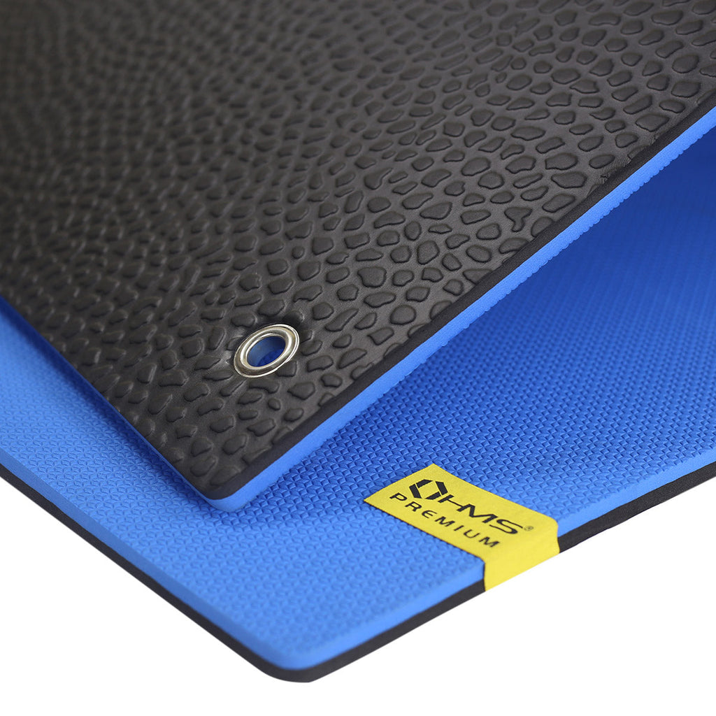 HMS Fitness Mat - Blue/Black - 15 mm