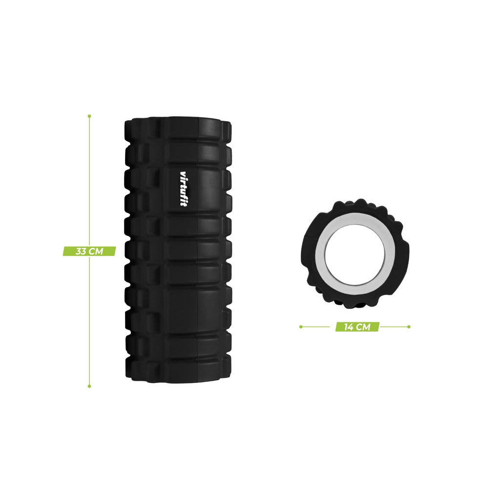 VirtuFit Grid Foam Roller - 33 cm - Black