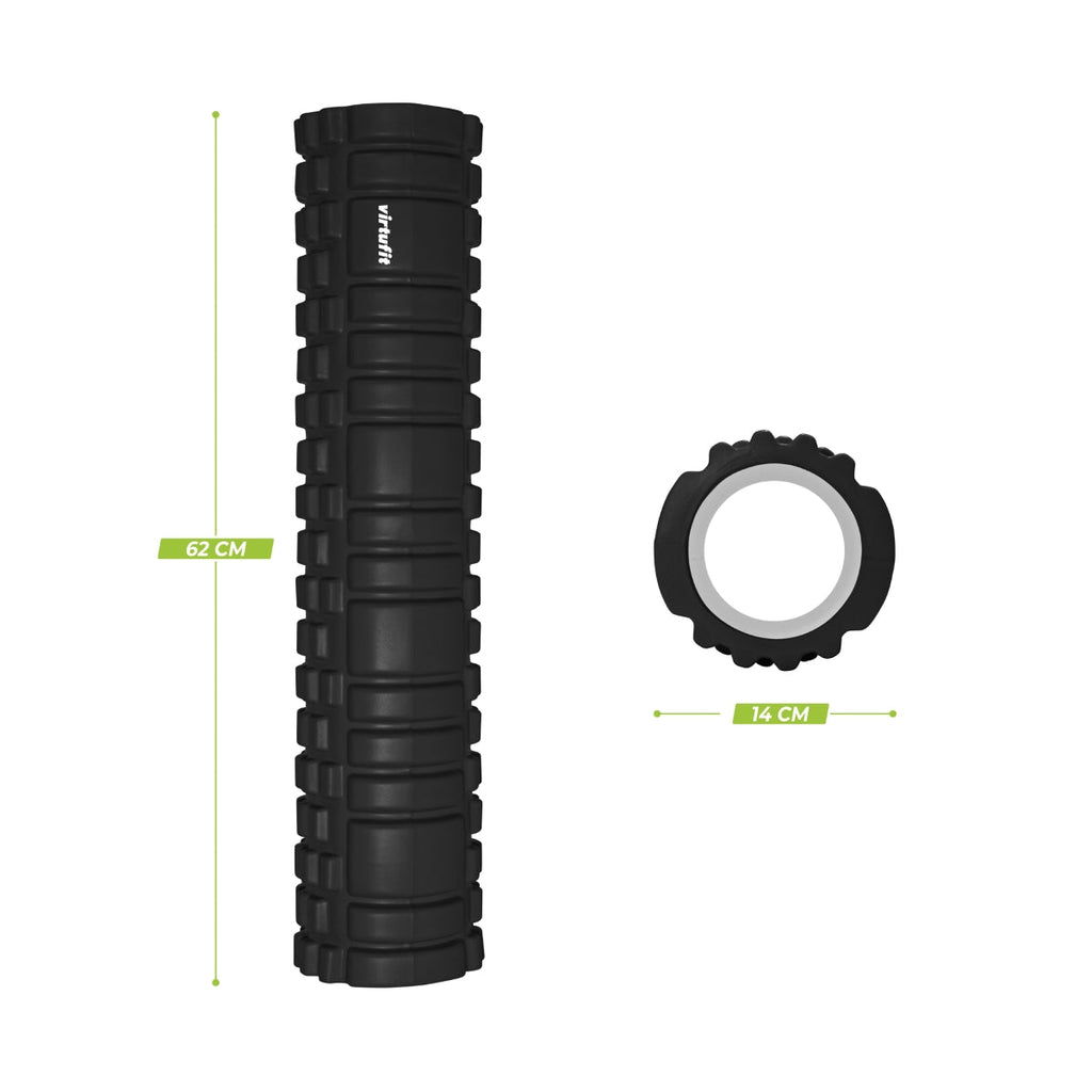 VirtuFit Grid Foam Roller - 62 cm - Black