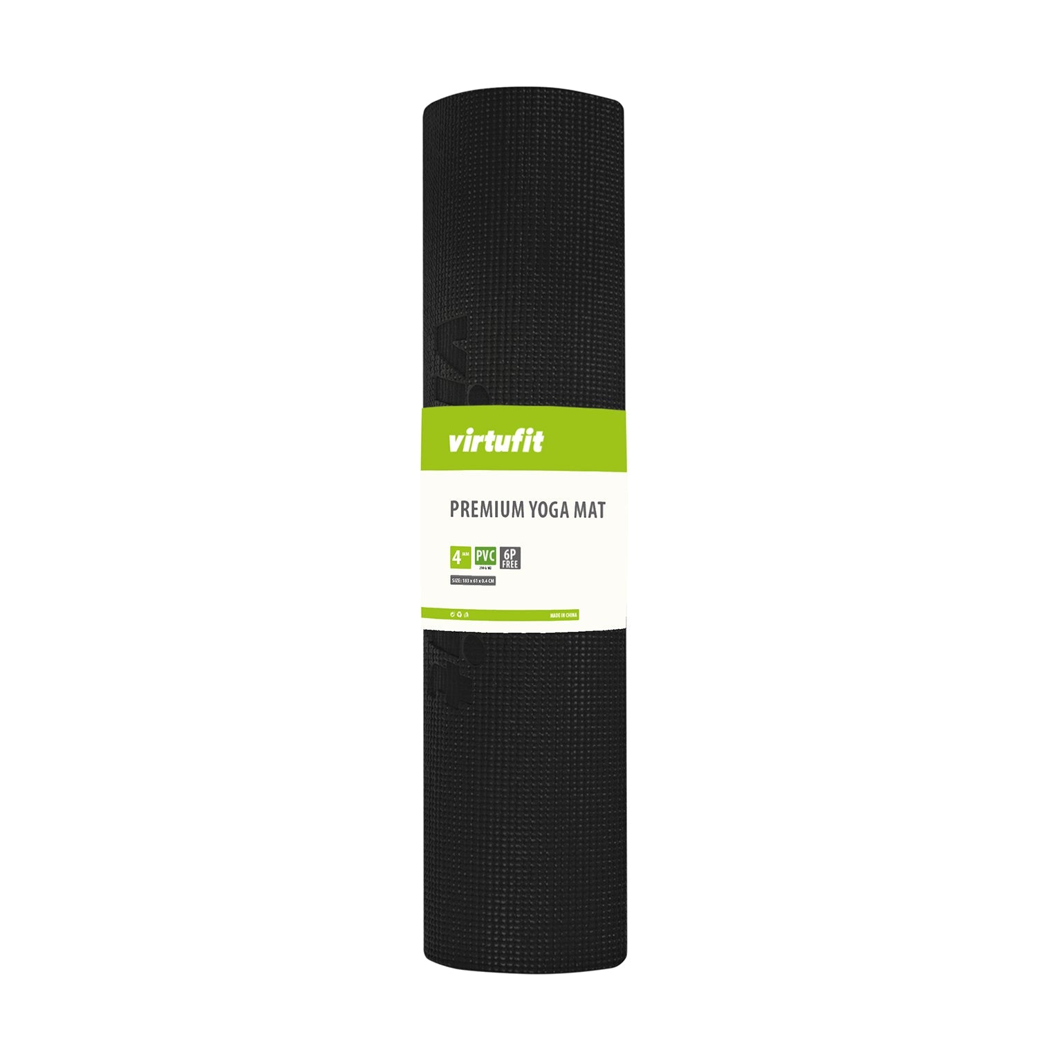 VirtuFit Premium Yogamat - 183 x 61 x 0,4 cm - Onyx Black Mandala