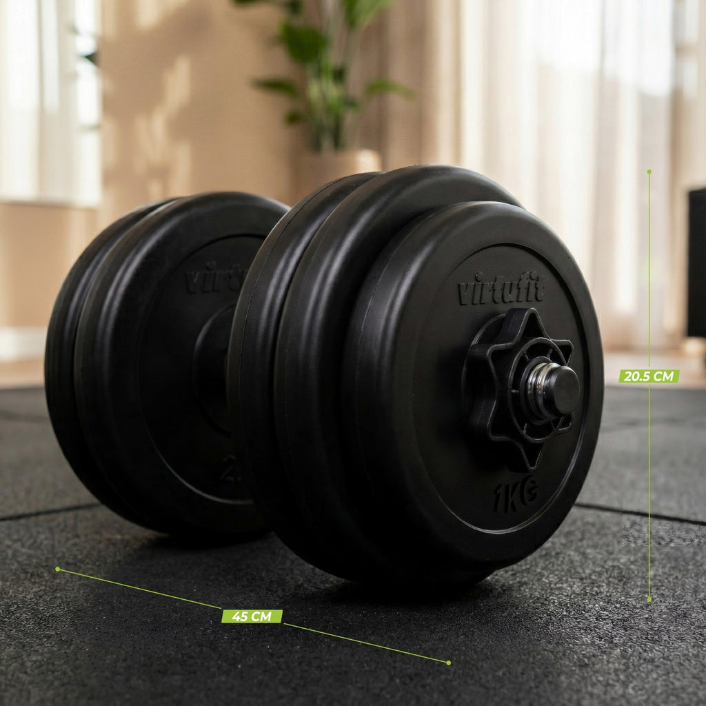 VirtuFit Adjustable Dumbbell - Vinyl - 15 kg