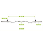 VirtuFit Curl Bar - EZ Barbell - 120 cm - Spring Clip - 30 mm