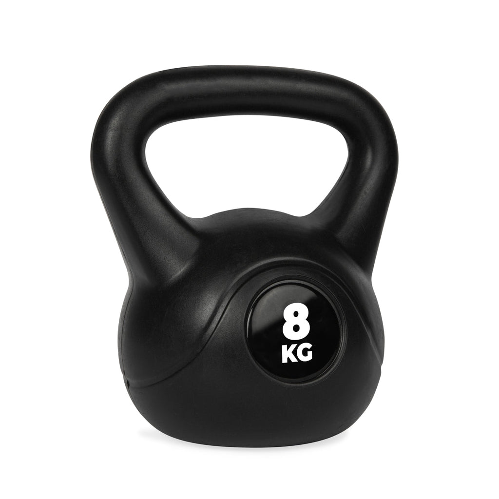 VirtuFit PVC Kettlebell - 8 kg - Black