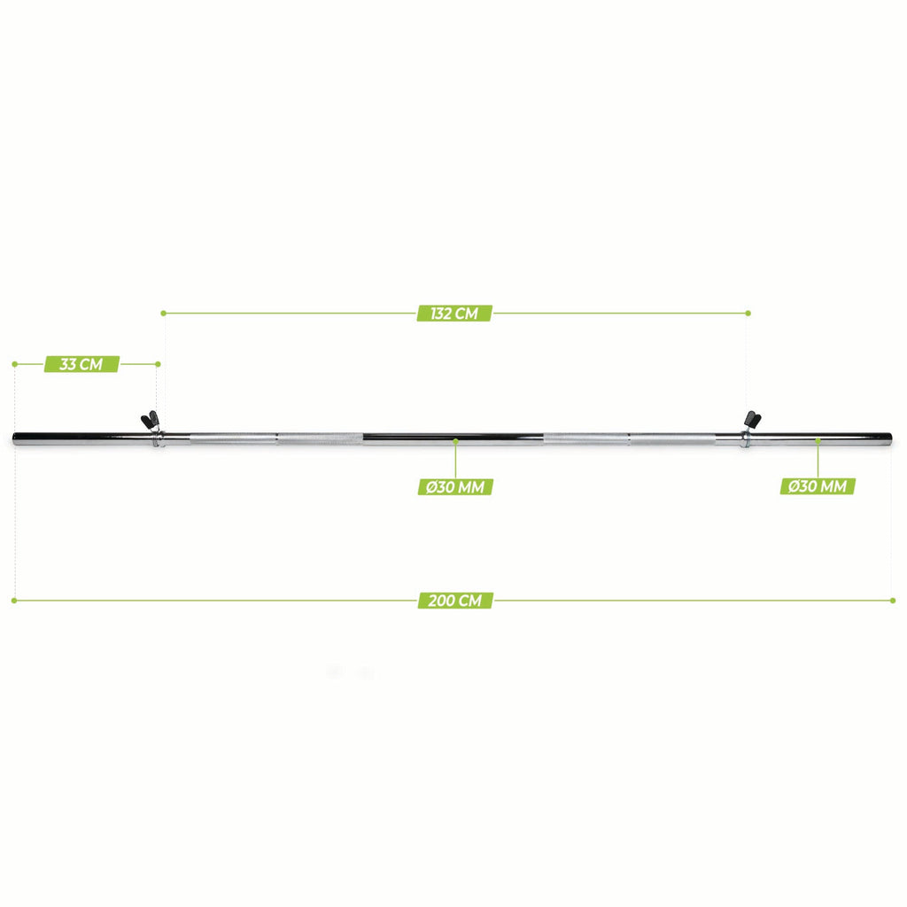 VirtuFit Barbell bar - 200 cm - Spring collars - 30 mm