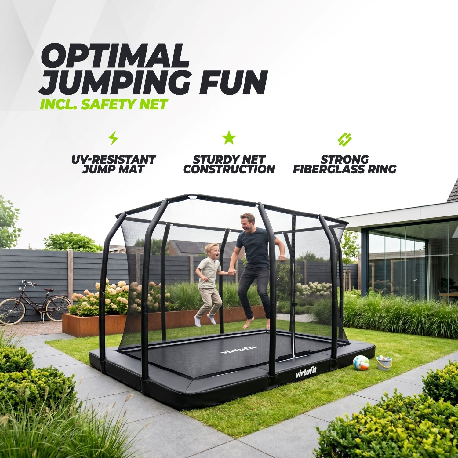 VirtuFit Trampoline Premium Inground 244 x 366 cm
