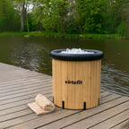 VirtuFit Ice Bath XXL - 375 Liter - Wood Look - Includes accessories