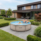 VirtuFit Round Pool - Ø244 x 76 cm - Beige - Includes Filter Pump