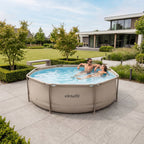 VirtuFit Round Pool - Ø305 x 76 cm - Beige - Including Filter Pump