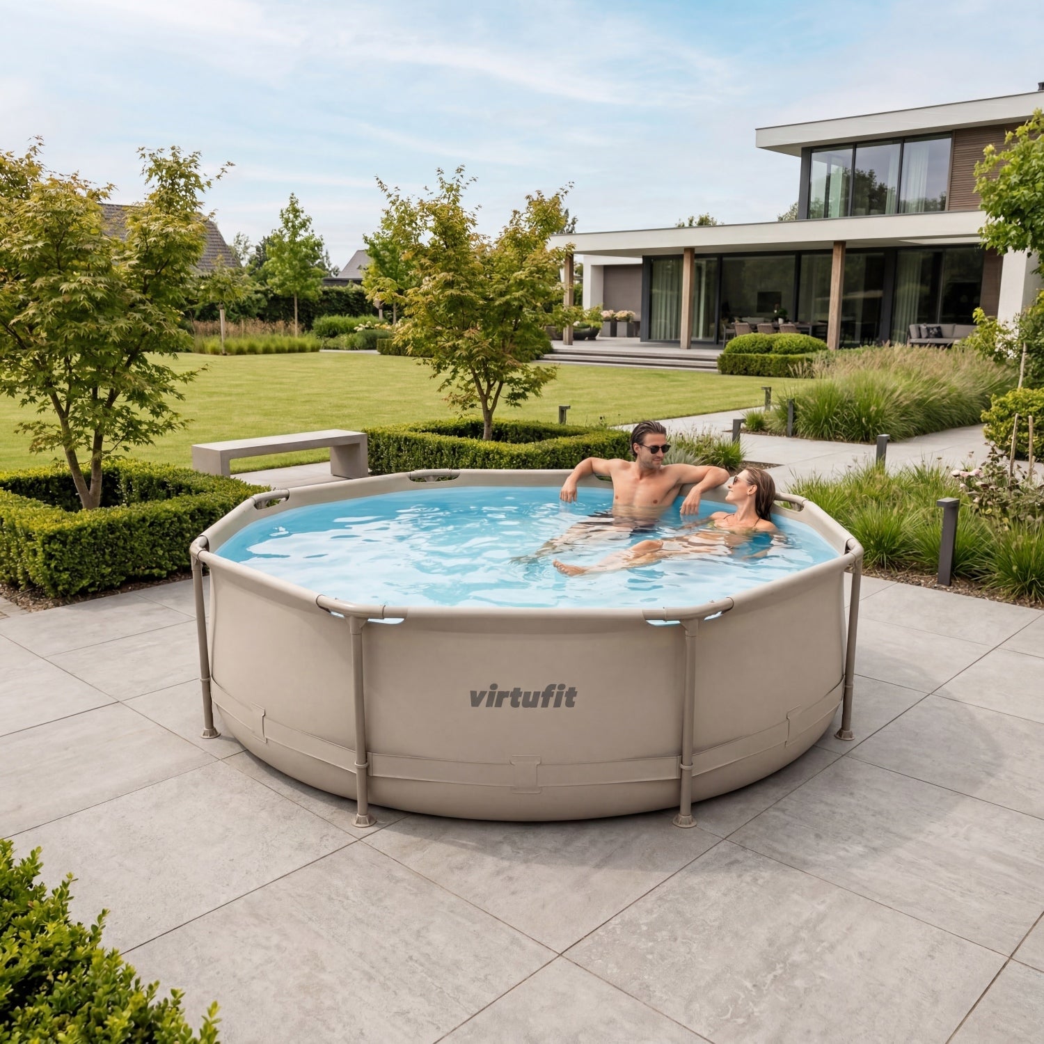 VirtuFit Round Pool - Ø305 x 76 cm - Beige