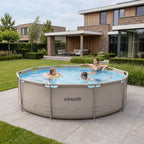 VirtuFit Round Pool - Ø366 x 100 cm - Beige - Including Filter Pump