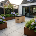 The VirtuFit Oval Ice Bath - Wood Look - 500 Litres