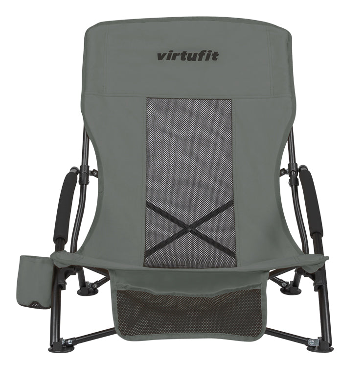 VirtuFit Foldable Beach Chair - Grey
