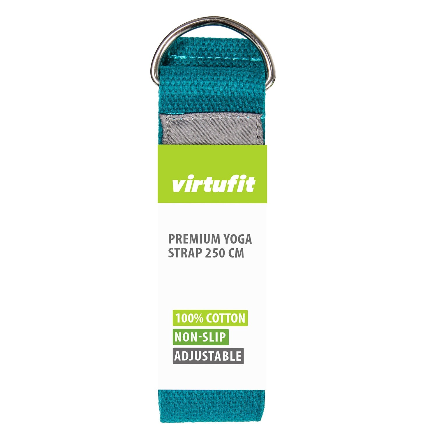 VirtuFit Premium Yoga Strap - 250 cm - Ocean Green