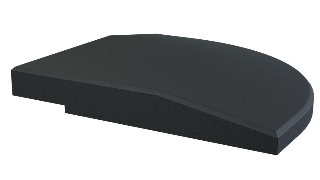 Flow Fitness Rubber Tile Corner Profile - 15x15x2 cm