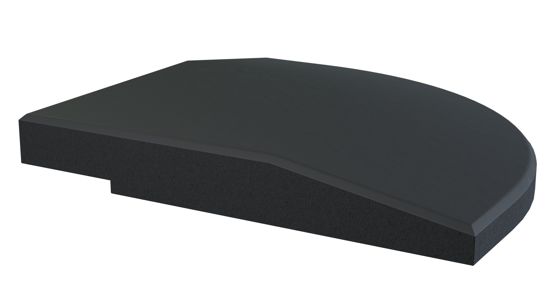 Flow Fitness Rubber Tile Corner Profile - 15x15x2 cm