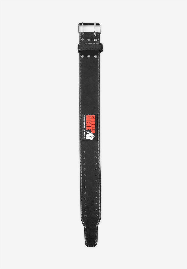 Gorilla Wear 4 Inch Leather Lifting Belt - Black