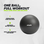 VirtuFit Anti-Burst Exercise Ball Pro - Black - 45 cm