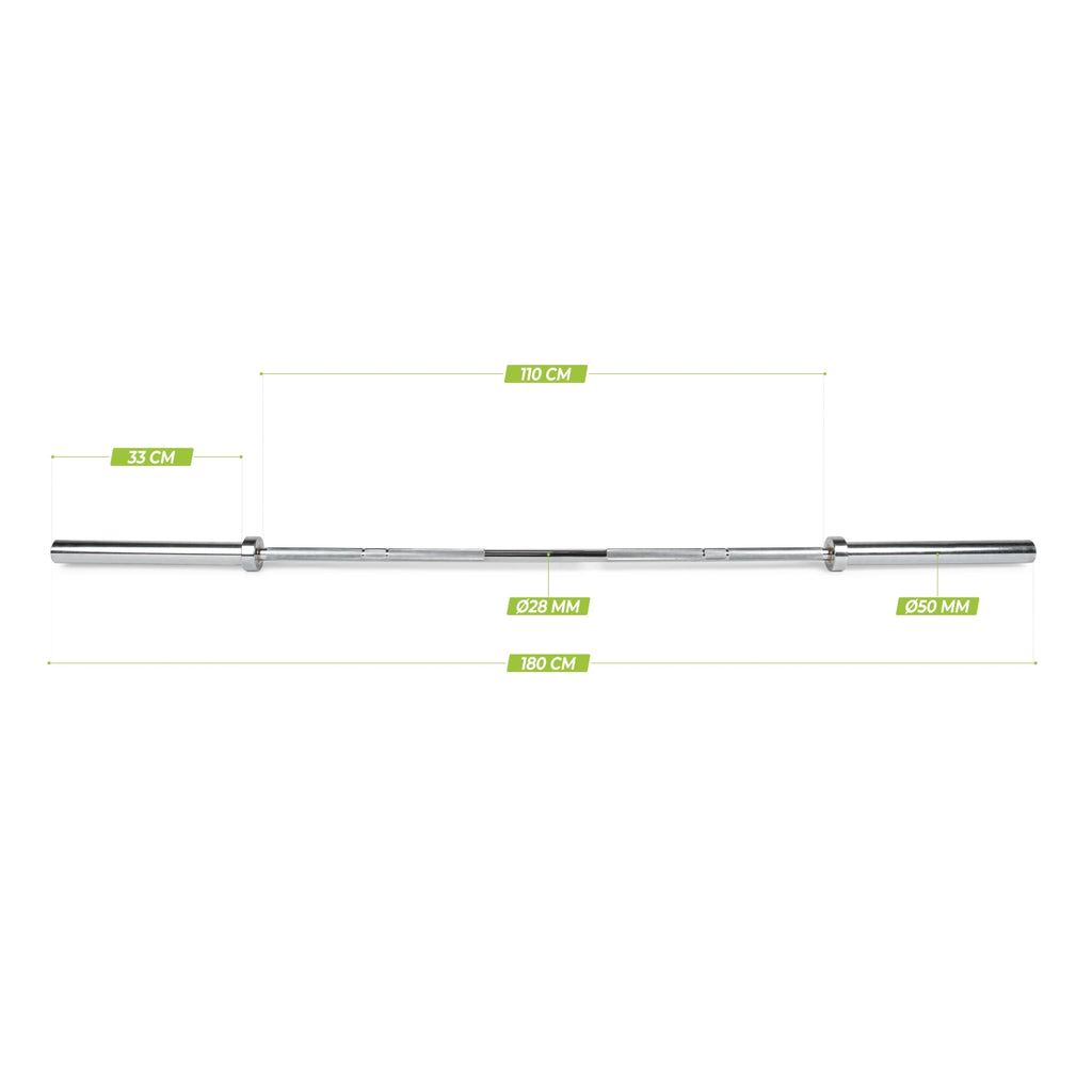 VirtuFit Olympische Halterstang - 50 mm - 180 cm