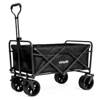 VirtuFit FW100 Opvouwbare Bolderkar - 150 kg Draagvermogen - Incl. Afdekhoes - Zwart