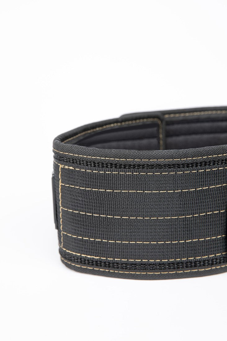 Gorilla Wear 4 Inch Nylon Lifting Belt - Black/Gold