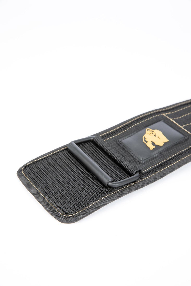 Gorilla Wear 4 Inch Nylon Lifting Belt - Black/Gold