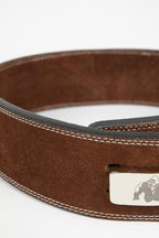 Gorilla Wear 4 Inch Leather Lever Belt - Brown