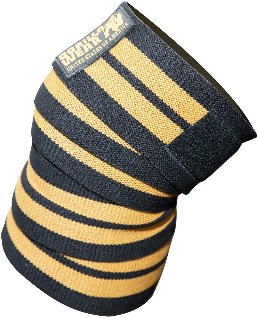 Gorilla Wear Knee Wraps - Black/Gold