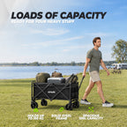 VirtuFit FW100 Opvouwbare Bolderkar - 150 kg Draagvermogen - Incl. Afdekhoes - Zwart