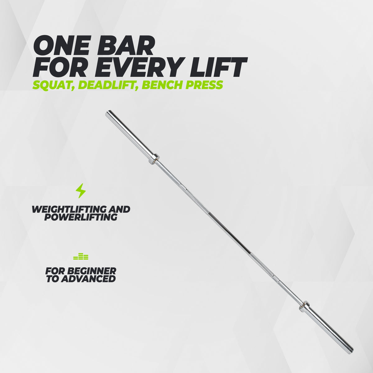 VirtuFit Olympische Halterstang - 50 mm - 220 cm