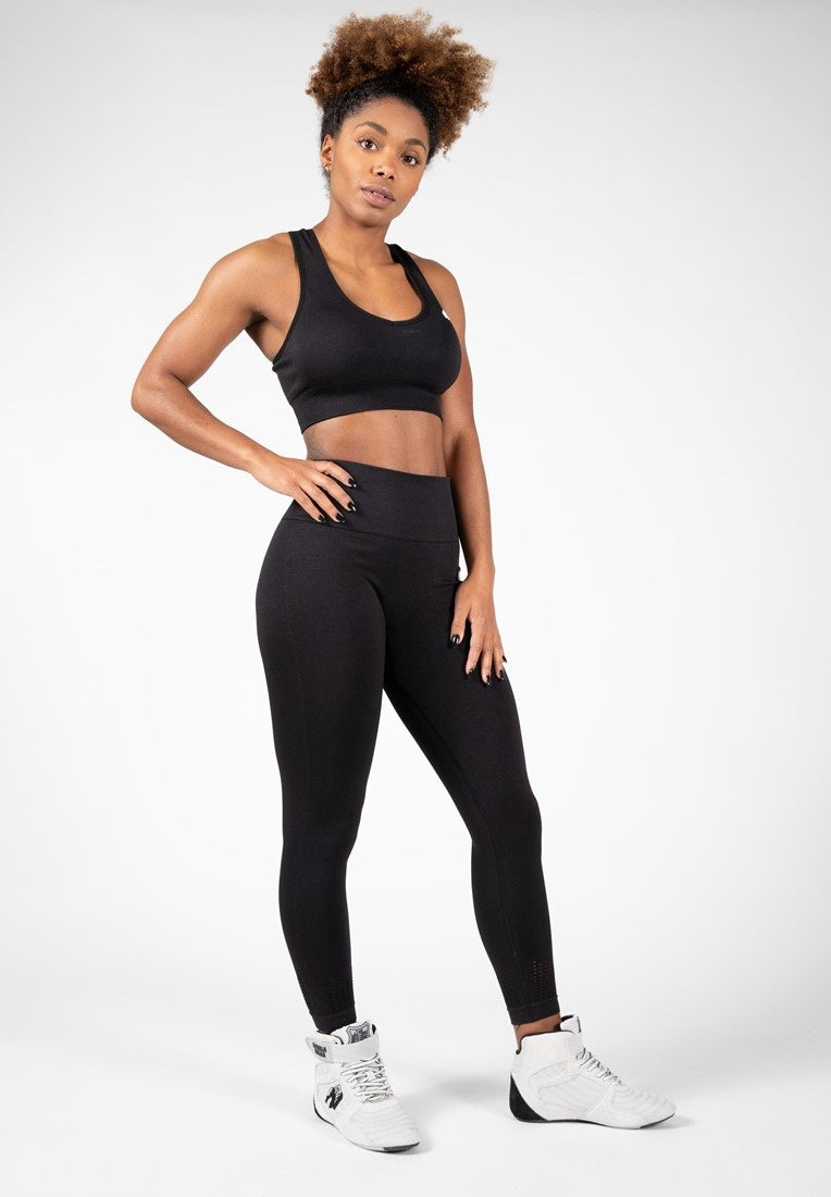 Neiro Seamless Sports Bra - Black