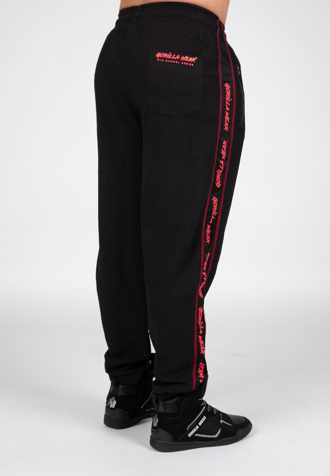 Buffalo Old School Workout Pants - Black/Red