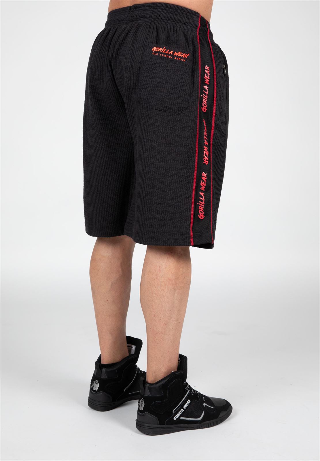 Buffalo Old School Workout Shorts - Black/Red