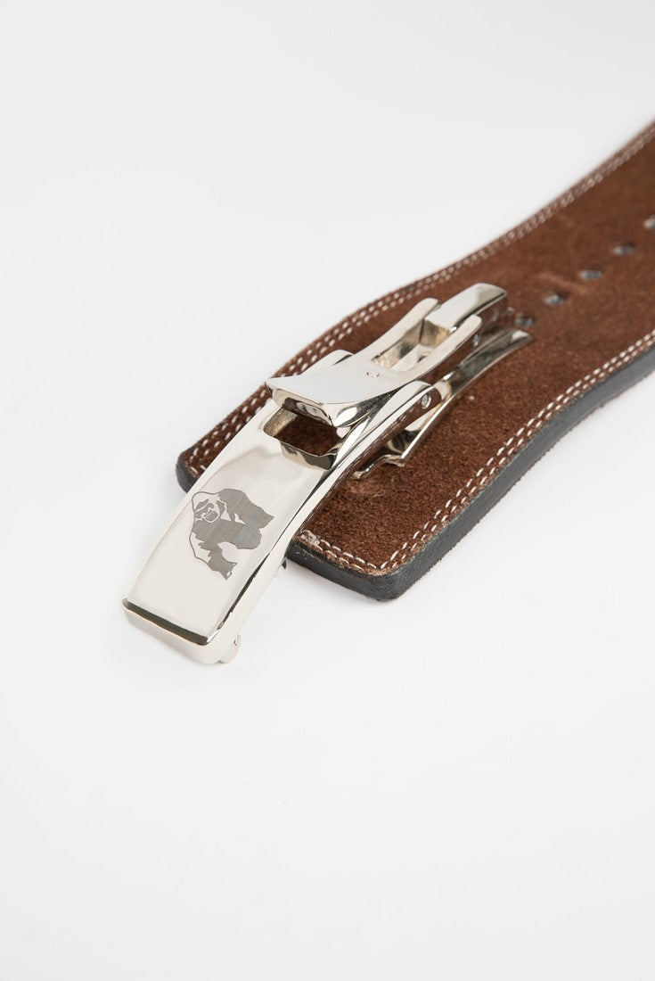 Gorilla Wear 4 Inch Leather Lever Belt - Brown