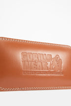 Gorilla Wear 6 Inch Padded Leather Lifting Belt - Brown