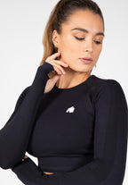 Gorilla Wear Hilton Seamless Cropped Long Sleeve - Black